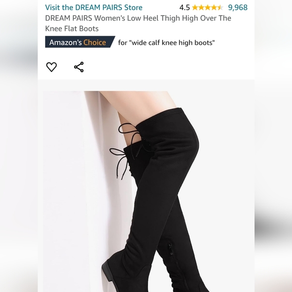 Dream Pairs Over-the-knee Low Heel Boots | size 8 US - Picture 3 of 13
